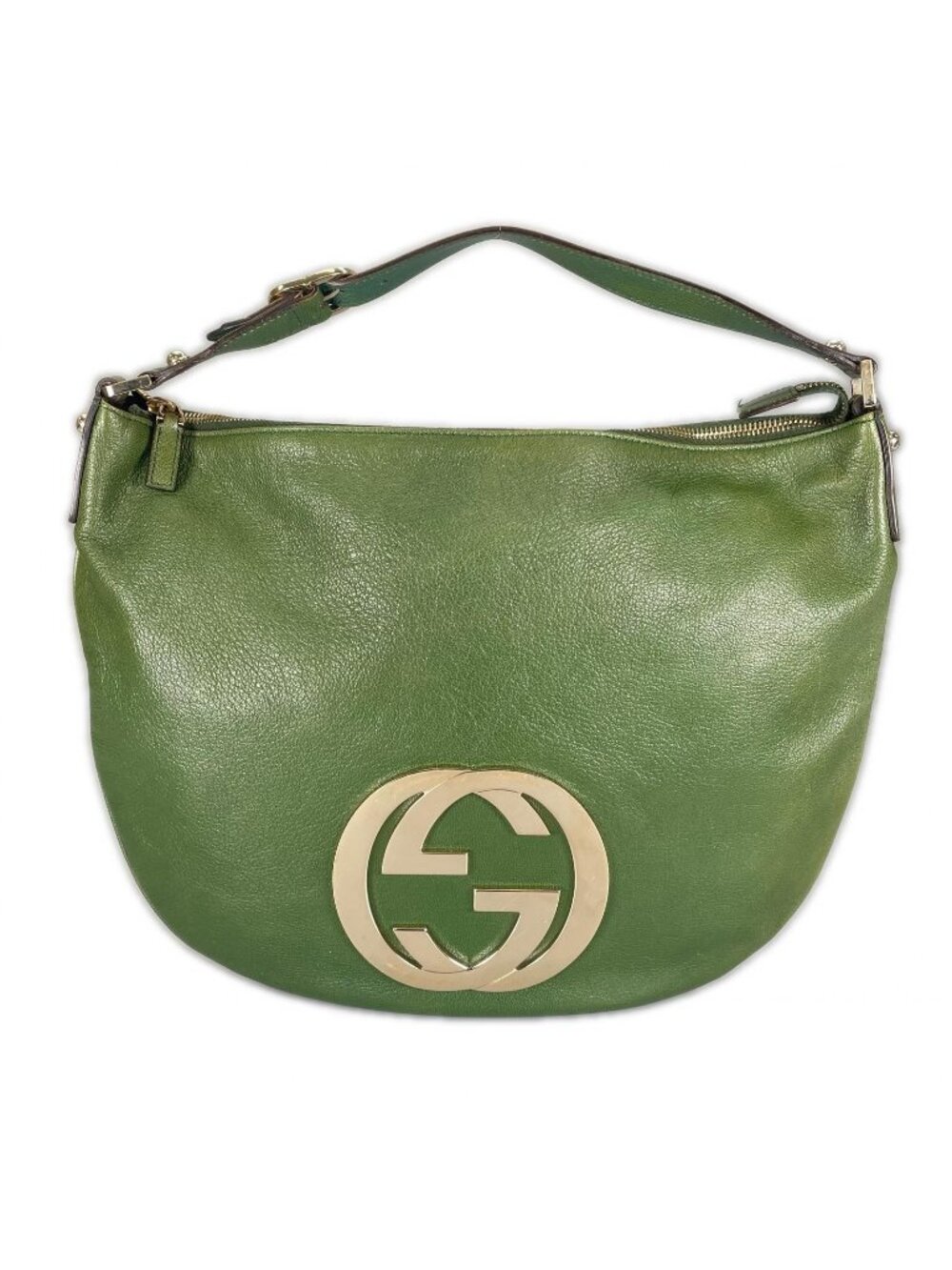 Gucci Blondie Hobo Shoulder Bag Leather Green